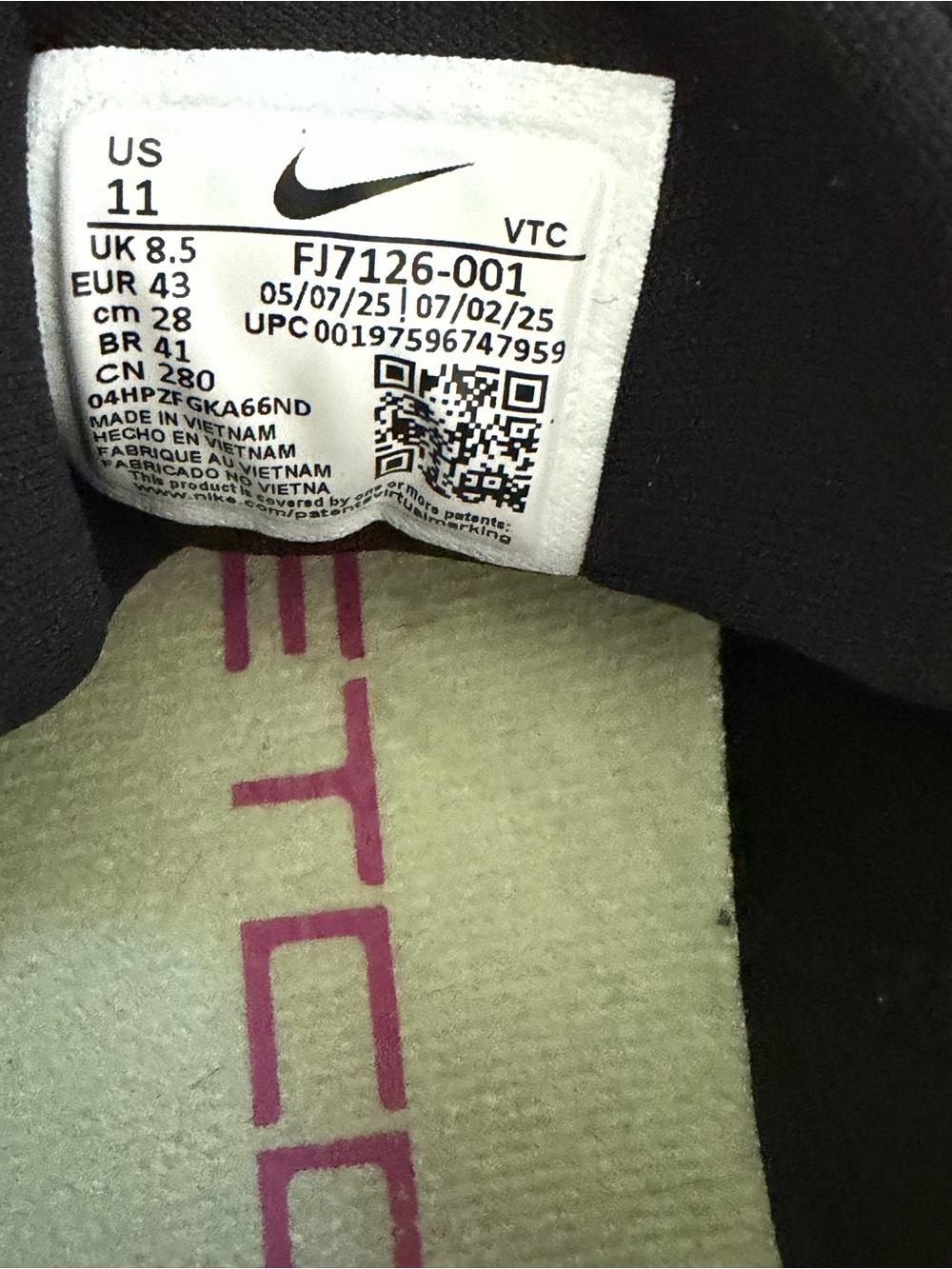 Nike Women’s Free Metcon 6 Black &  White, Size 11, EUC LIKE NEW - Picture 8 of 16